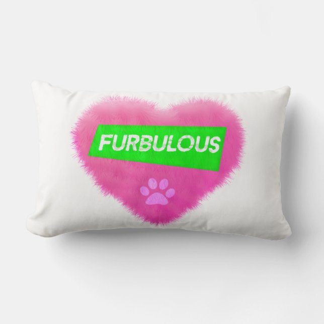 Rectangle Coussin de coeur furtif rose (Recto)