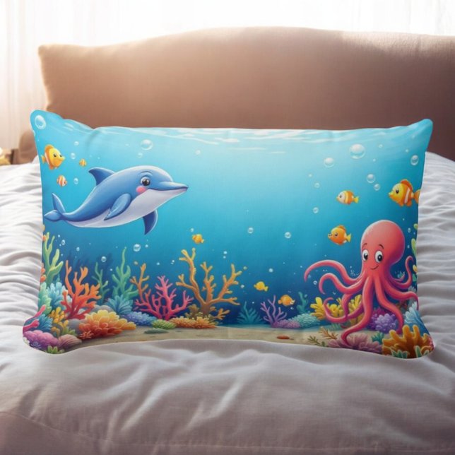 Rectangle Coussin de compagnons aquatiques (Créateur téléchargé)