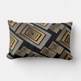 Rectangle Coussin de conception de Maze d'argent décoratif