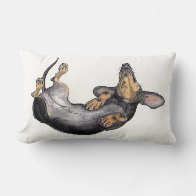 Rectangle coussin de cou de sommeil de teckel (Recto)