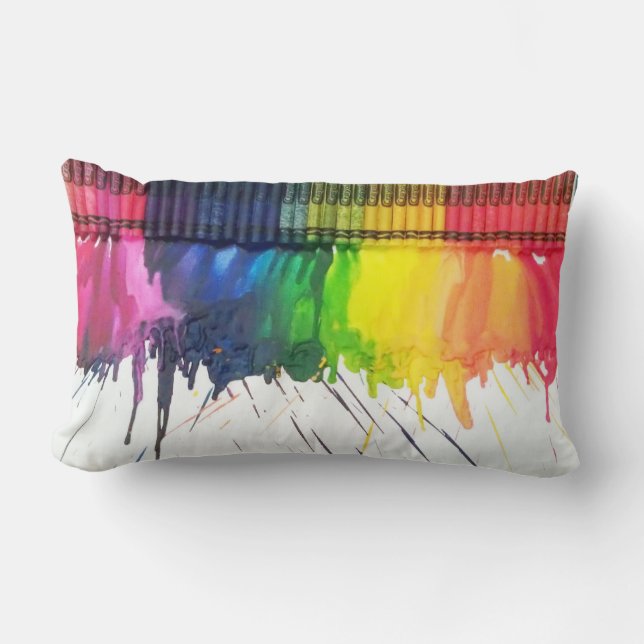 Rectangle Coussin de coussin de jet d'art de crayon fondu (Recto)