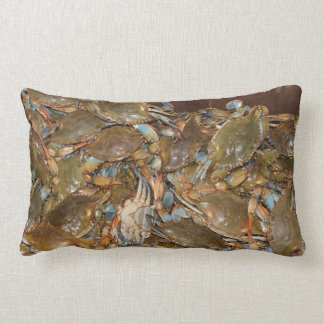 Rectangle Coussin de crabe bleu