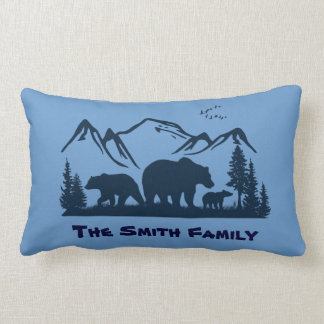 Rectangle Coussin de décor de loge d'ours (personnalisez)
