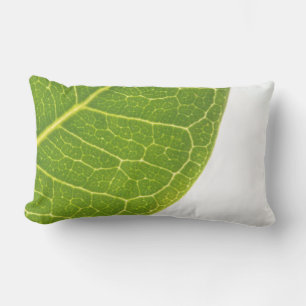 Rectangle Coussin de décoration à motif feuille verte riche