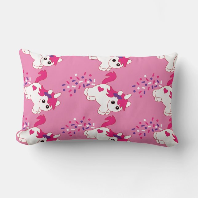 Rectangle Coussin de décoration de crèche licorne mignonne (Recto)