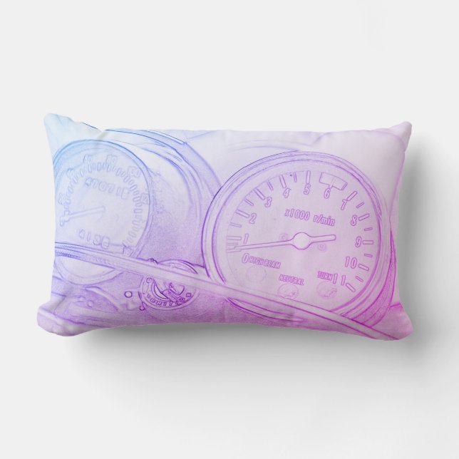 Rectangle Coussin de dessin de compteur de vitesse de moto (Recto)