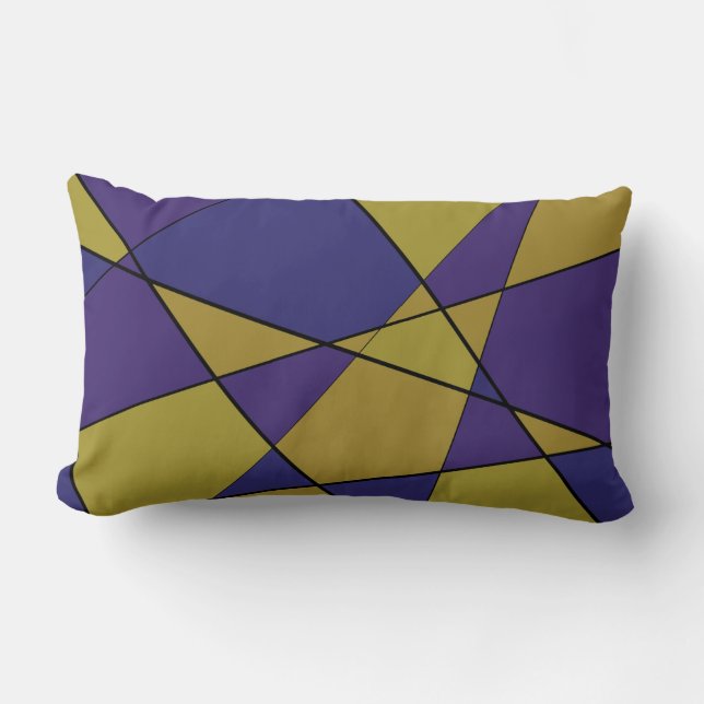 Rectangle Coussin de dessin géométrique (Recto)