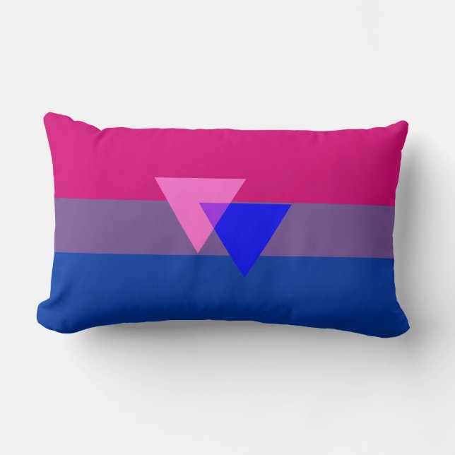 Rectangle Coussin de drapeau de bisexualité (Recto)