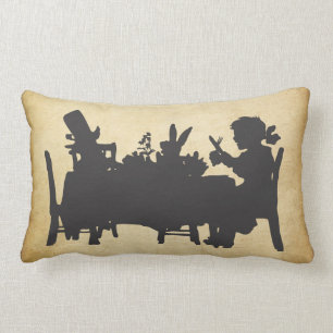 Rectangle Coussin de fête de thé vintage Alice au pays des m
