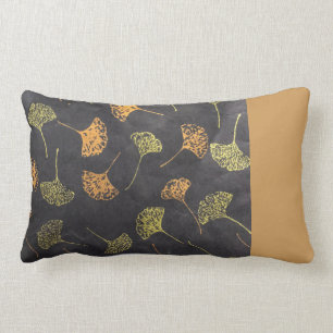 Rectangle Coussin de feuille de Ginko