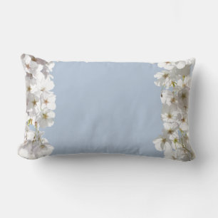 Rectangle Coussin de fleurs blanches Coussin de fleurs blanc