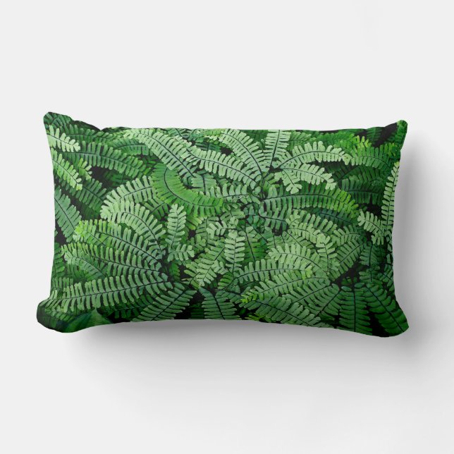 Rectangle Coussin de fougère à deux côtés (Recto)
