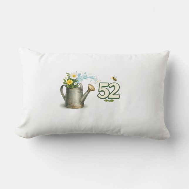 Rectangle Coussin de jardinage pour 52e anniversaire pour am (Recto)