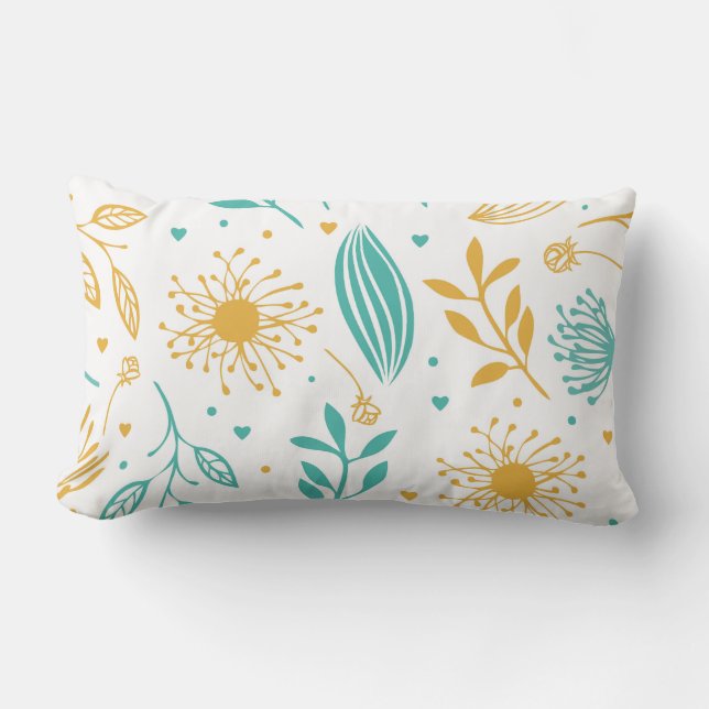 Rectangle Coussin de jet accentué - Floral de la nature (Recto)
