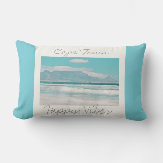 Rectangle Coussin de jet Cape Town Table Mountain Happy Vibe (Recto)
