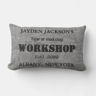 Rectangle Coussin de jet de l'atelier de l'homme à l'effet e