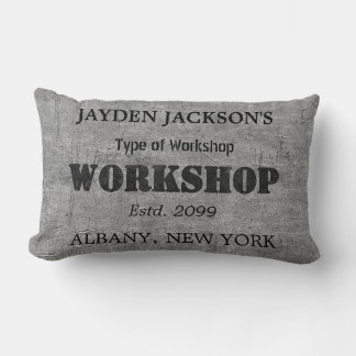 Rectangle Coussin de jet de l'atelier de l'homme à l'effet e