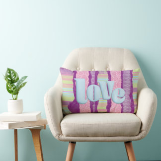 Rectangle Coussin de jet féminin amusant et élégant