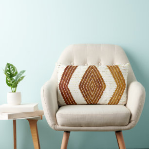 Rectangle Coussin de jet géométrique afrocentrique de la cul