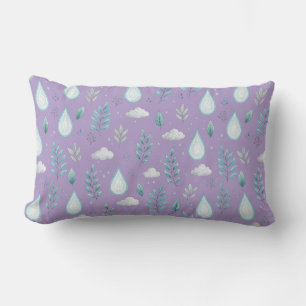 Rectangle Coussin de jet pastel mignon à motif nuage"