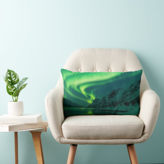 Rectangle Coussin de jeté Lombaire Lumières du Nord (Chaise)