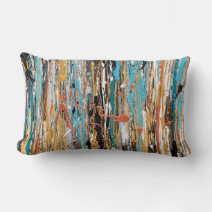 Rectangle Coussin de jeté lombaire poly en cœur d'or