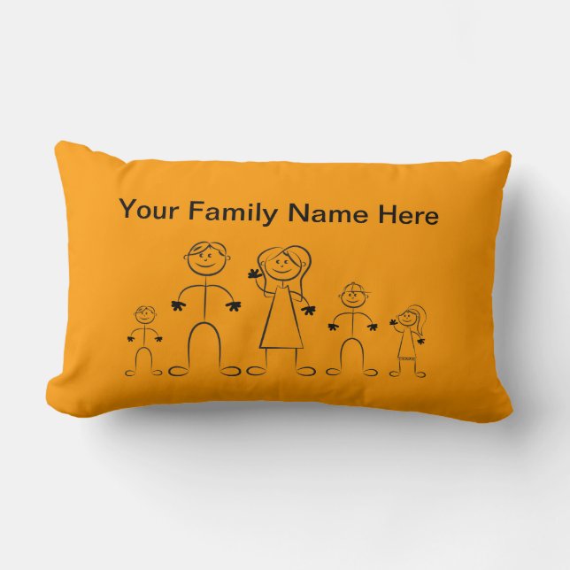 Rectangle Coussin de la famille de graphiques Stick (Recto)