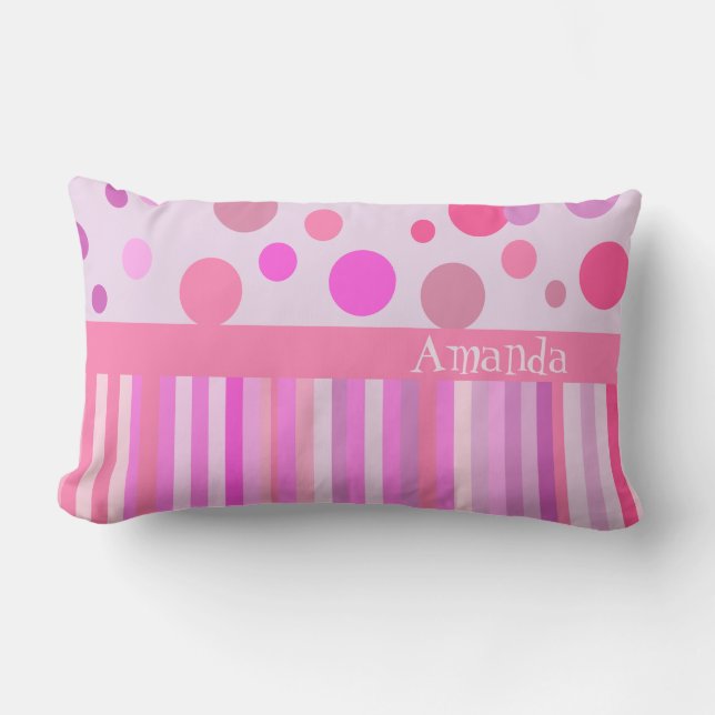 Rectangle Coussin de la pièce des filles personnalisées (Recto)