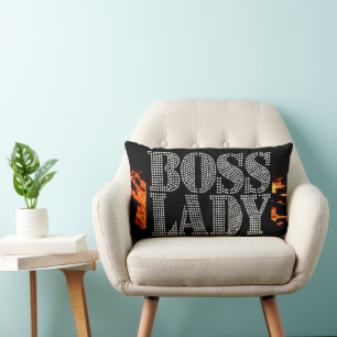 Rectangle Coussin de lancer de Dame Patronne