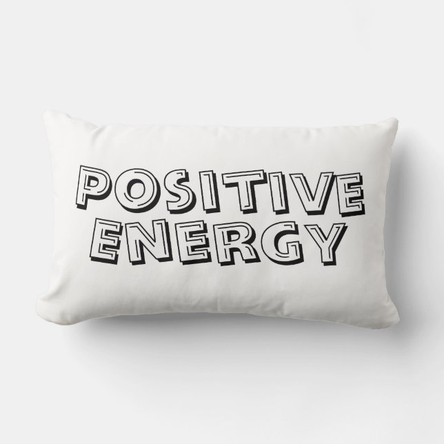 Rectangle Coussin de lancer d'énergie positive (Recto)