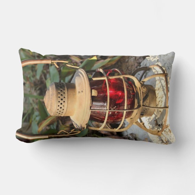 Rectangle Coussin de lanterne de chemin de fer du Long (Recto)