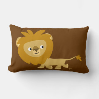 Rectangle Coussin de Lion de Marche Cartoon