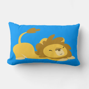 Rectangle Coussin de Lion étiré de dessin mignon