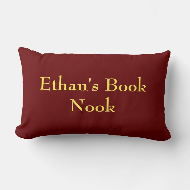 Rectangle Coussin de livre, rouge et jaune foncé, personnali (Recto)