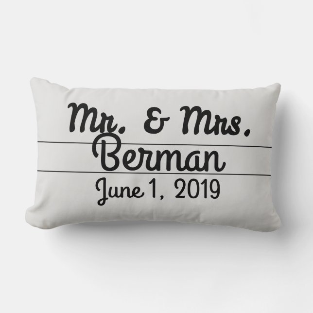 Rectangle Coussin de M. et de Mme PERSONALIZED (Recto)