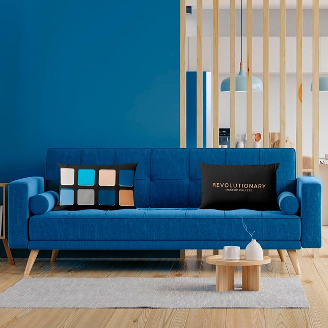 Rectangle Coussin de maquillage de plage bleu-fille (Créateur téléchargé)