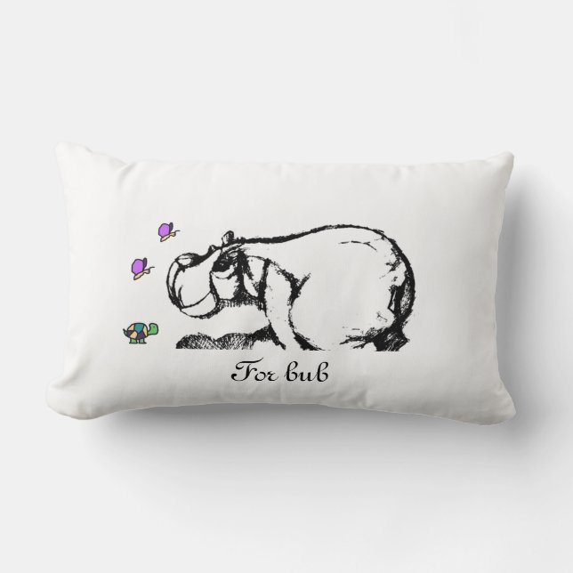 Rectangle Coussin de maternité hippo (Recto)