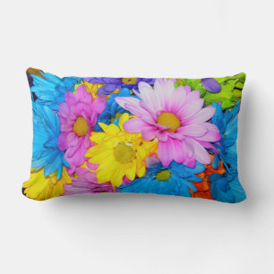 Rectangle Coussin de mélange de fleur marron
