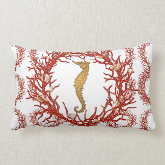 Rectangle Coussin de MoJo d'Américain de corail rouge