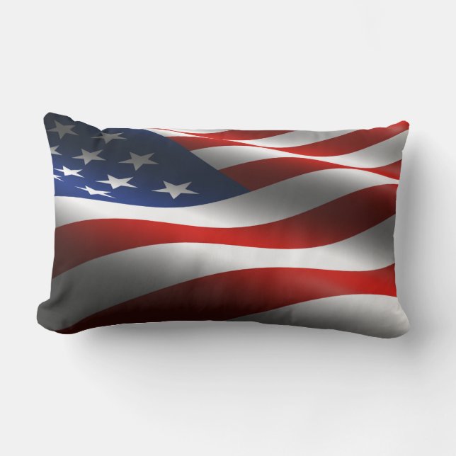 Rectangle Coussin de MoJo d'Américain de drapeau américain (Recto)