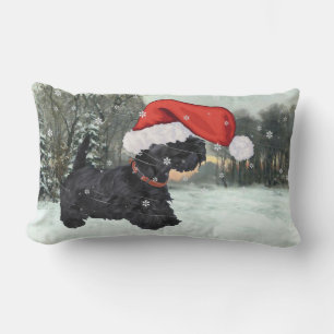 Rectangle Coussin de Noël écossais Terrier