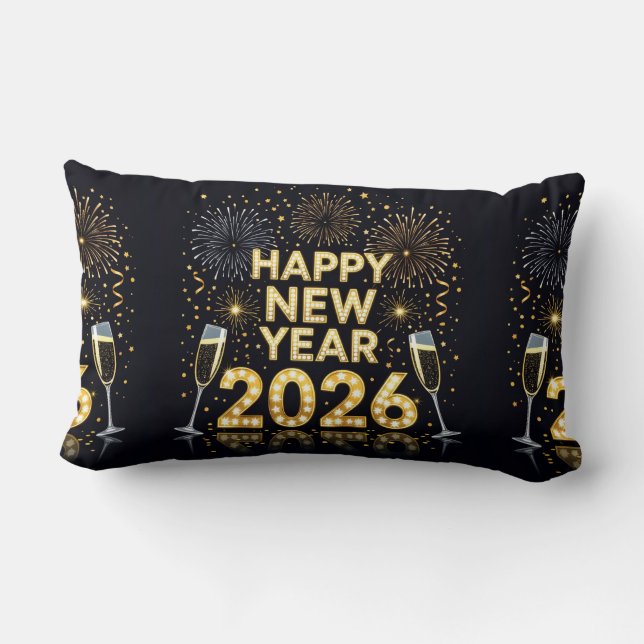 Rectangle Coussin de Noël élégant en argent pour le Nouvel A (Verso)