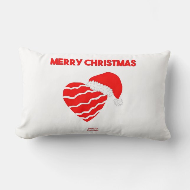 Rectangle Coussin de Noël Père Noël Heart Lumbar (Recto)