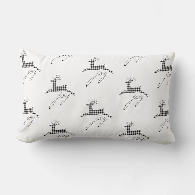 Rectangle Coussin de Noël - Plaid Joie Renne (Recto)