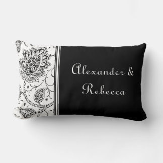 Rectangle Coussin de nom personnalisé de Toile blanche et no
