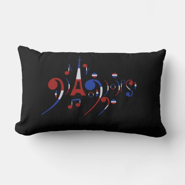 Rectangle Coussin de notes de musique (Recto)