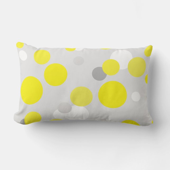 Rectangle Coussin de nuances de jaune d'art abstrait funky (Recto)