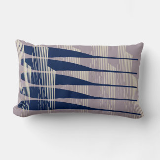 Rectangle Coussin de pagaies Abstrait en Coussin Navy & Lave
