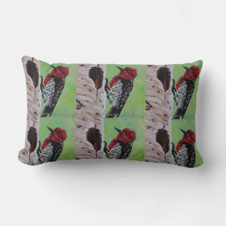 Rectangle Coussin de pic à tête rouge