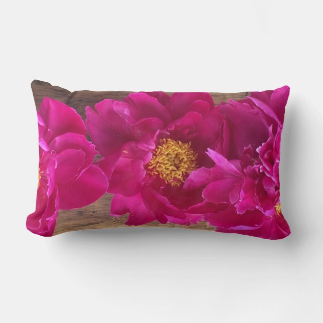 Rectangle Coussin de pivoine (Recto)